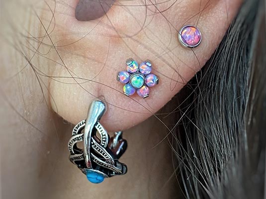 Piercing con piedras swaroski